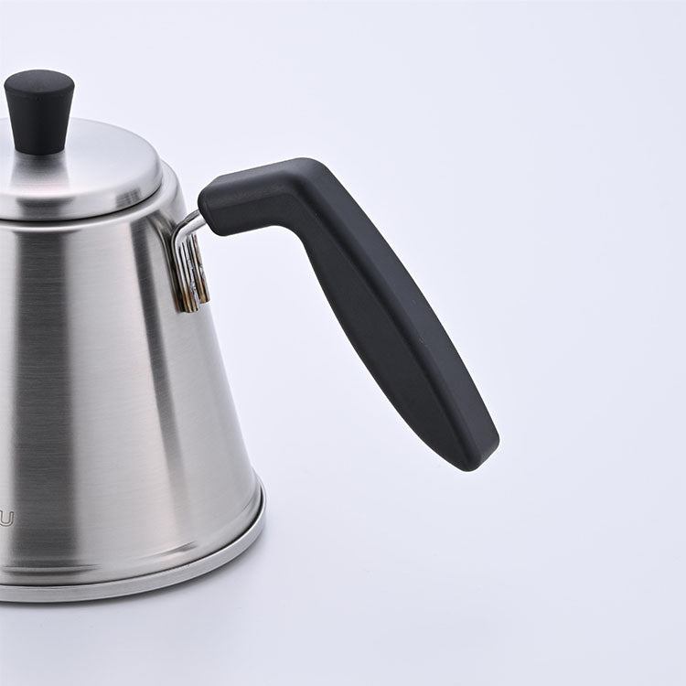 GraSUS Drip Pot ITTEKI Pro, Drip Pot With a Fine 6 mm Spout for Pouring in Drops or a Thread and a Handle Angled for Easy Tilting, 1 L, Gas and Induction, Made in Japan in Tsubame-Sanjo, 30 x 14 x 14.5 cm and 380 g, Stainless