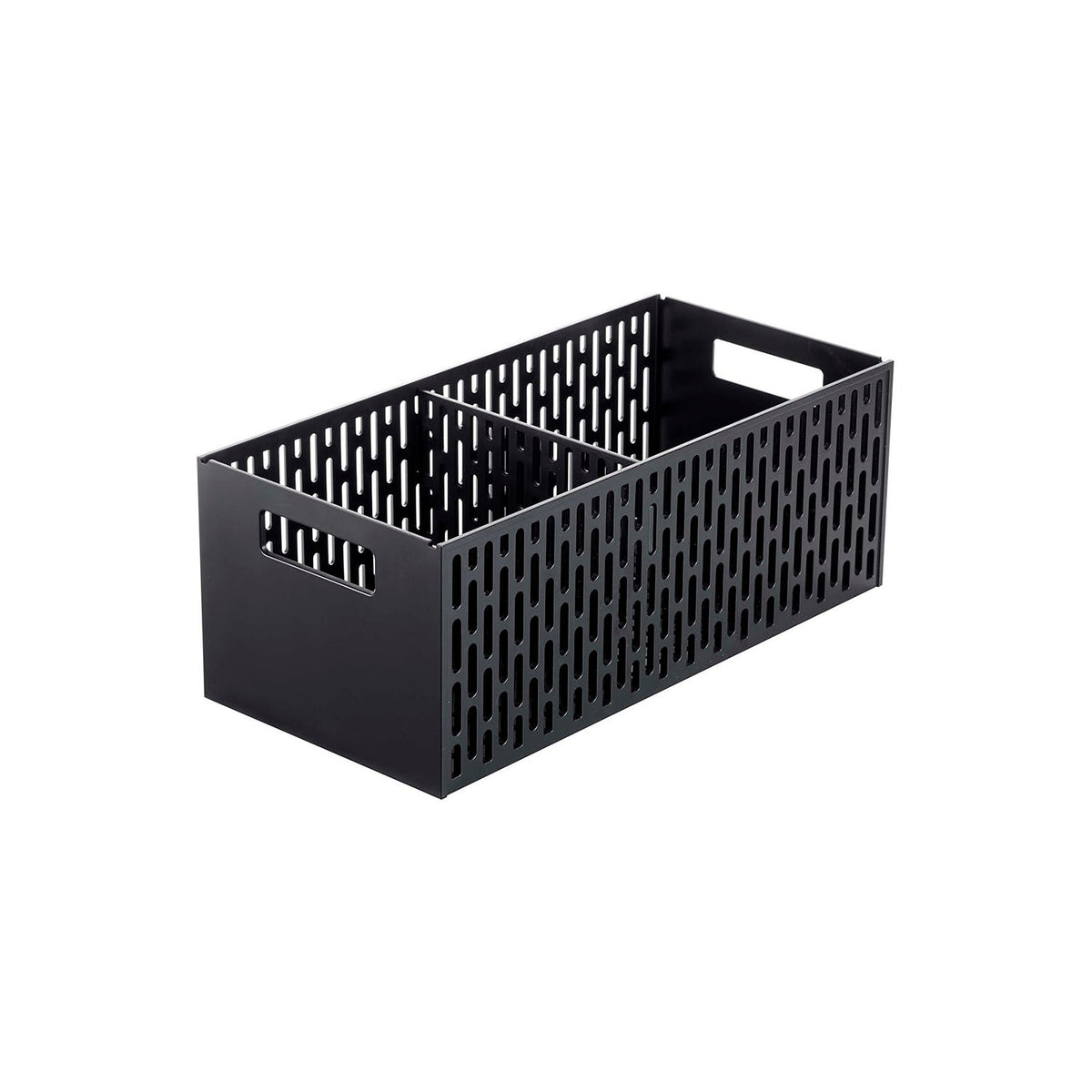 Yamazaki Tower Vegetable Stocker, Long Open Stocker for Root Vegetables With Dividers You Move Every 2 cm to Suit the Vegetable, Stack Two High, Heat Safe to 90 C, 15.3 x 32 x 12.2 cm and 415 g, White or Black