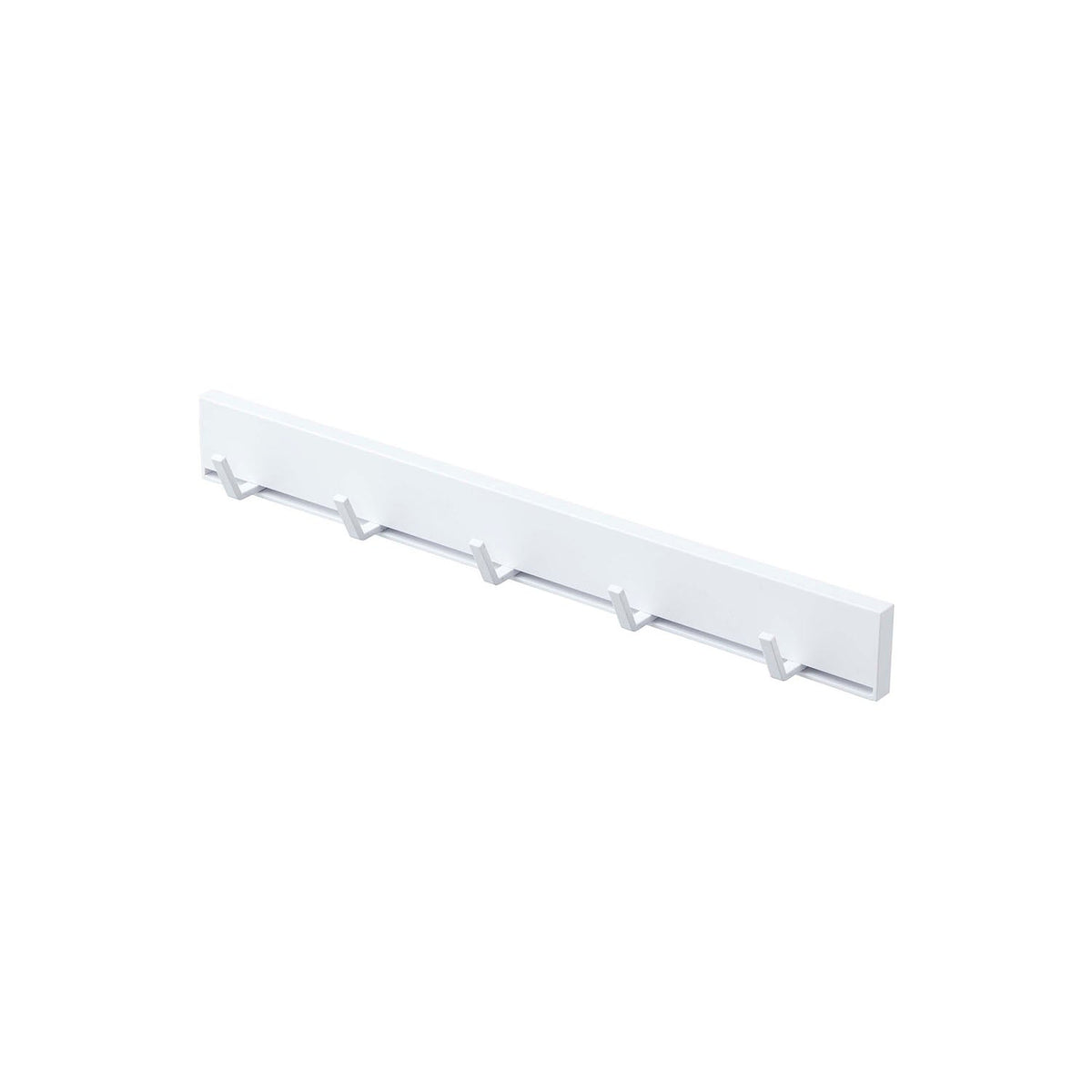 Yamazaki Tower Magnetic Sliding Kitchen Tool Hook, Sliding Hook Bar That Sticks to a Refrigerator Side or Steel Kitchen Panel by Strong Magnet, Holds 250 g per hook, 35 x 3.5 x 4 cm and 150 g, White or Black