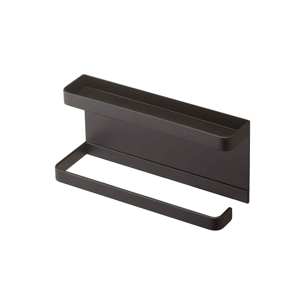 Yamazaki Smart Magnetic Umbrella Holder with Tray, Magnetic Holder that Hangs Folding Umbrellas on a Steel Entrance Door, with a Tray for Small Items, 20 x 7 x 9.5 cm and 590 g, White or Black