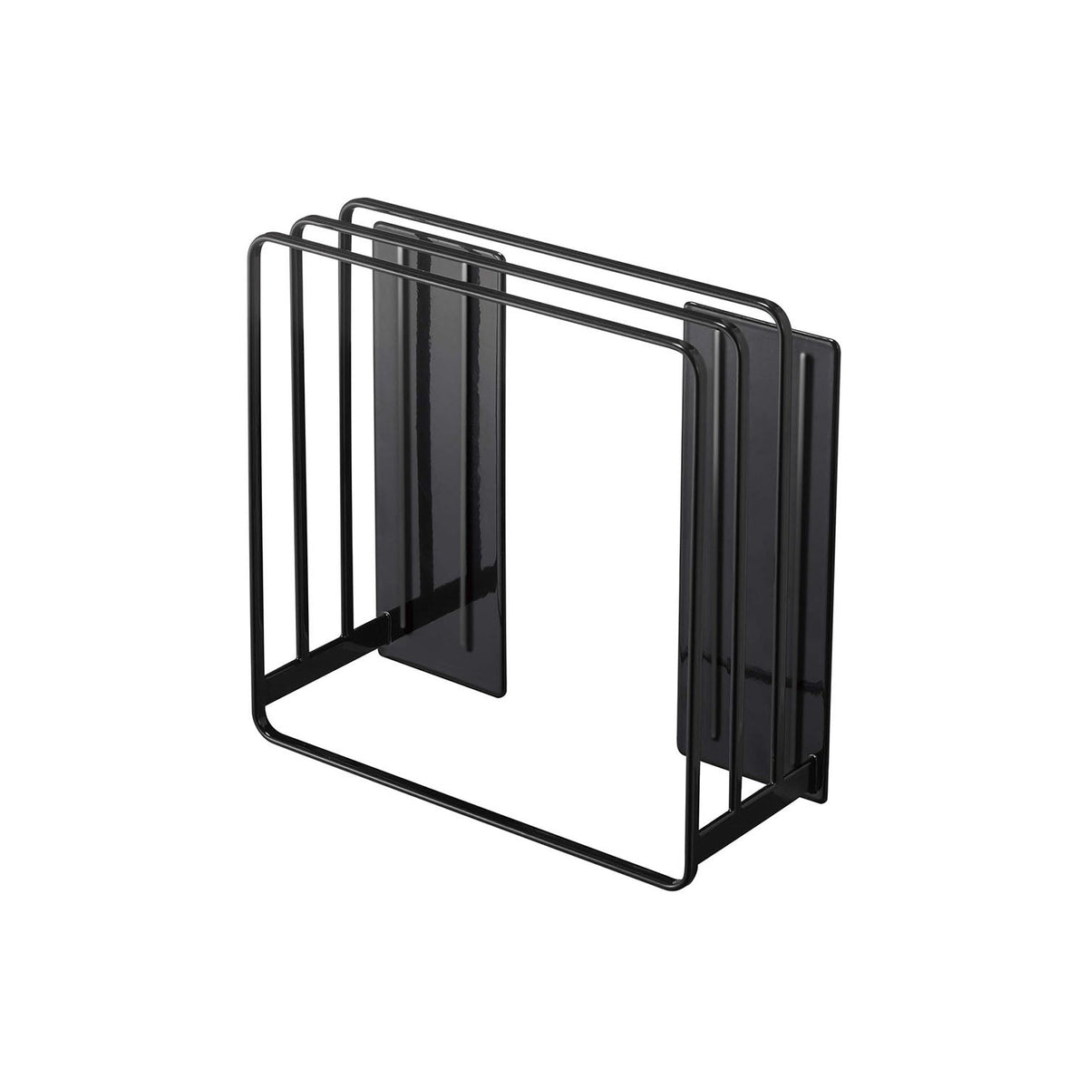 Yamazaki Tower Magnetic Bath Lid Stand, Stand That Sticks to a Steel Bathroom Wall by Magnet and Holds Bath Lids Up to 2.5 cm Thick Upright, Air Flows Between the Lids to Dry Them, Holds 5 kg, 26.5 x 10.3 x 25 cm and 1050 g, White or Black