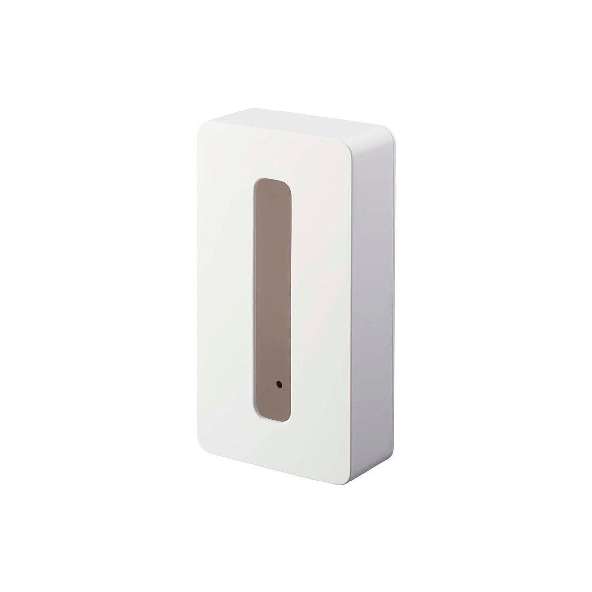 Yamazaki Tower Magnetic Compact Tissue Case, Case That Sticks to a Refrigerator Side or Steel Kitchen Panel by Strong Magnet, Holds 500 g, 11.5 x 5.5 x 21.5 cm and 240 g, White or Black