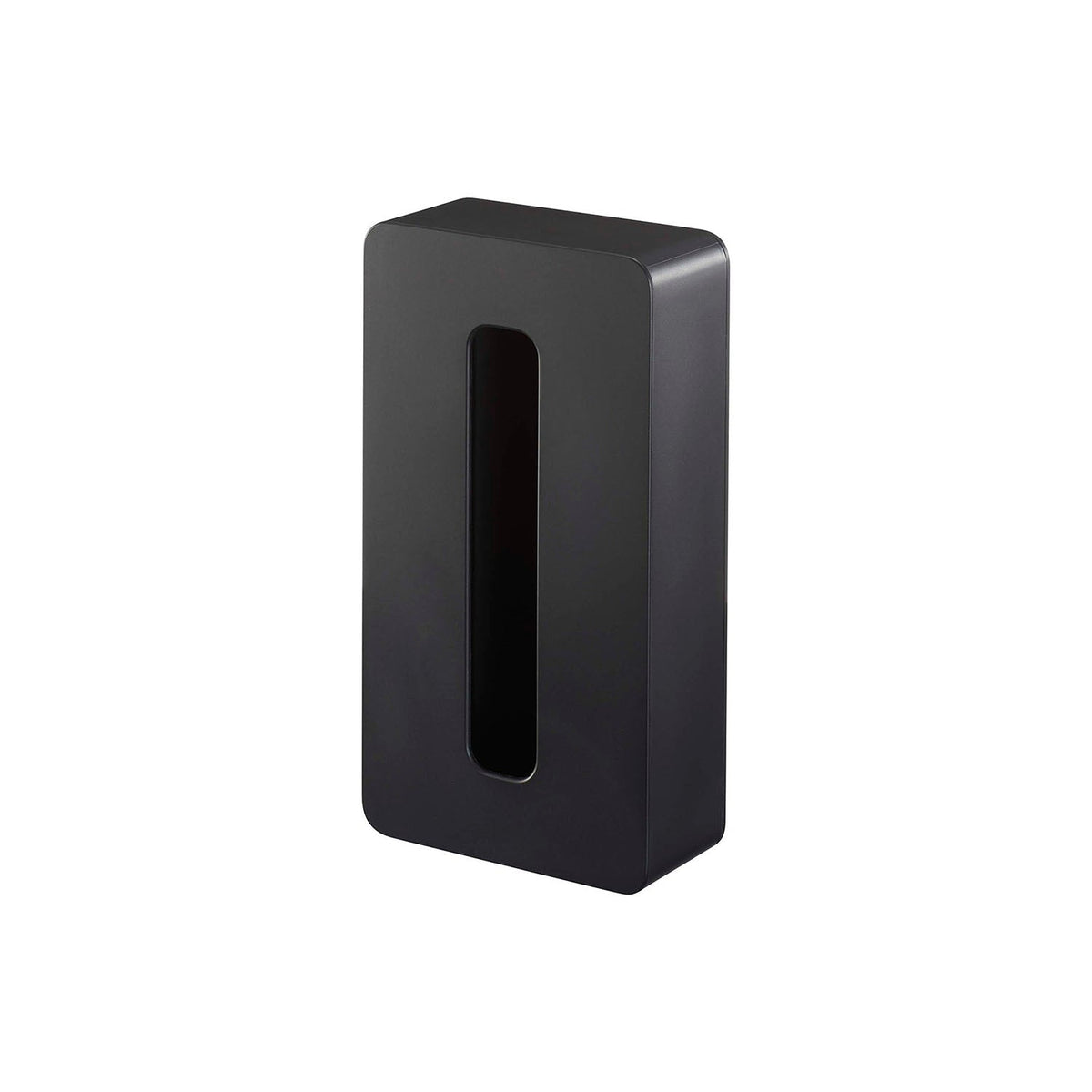 Yamazaki Tower Magnetic Compact Tissue Case, Case That Sticks to a Refrigerator Side or Steel Kitchen Panel by Strong Magnet, Holds 500 g, 11.5 x 5.5 x 21.5 cm and 240 g, White or Black