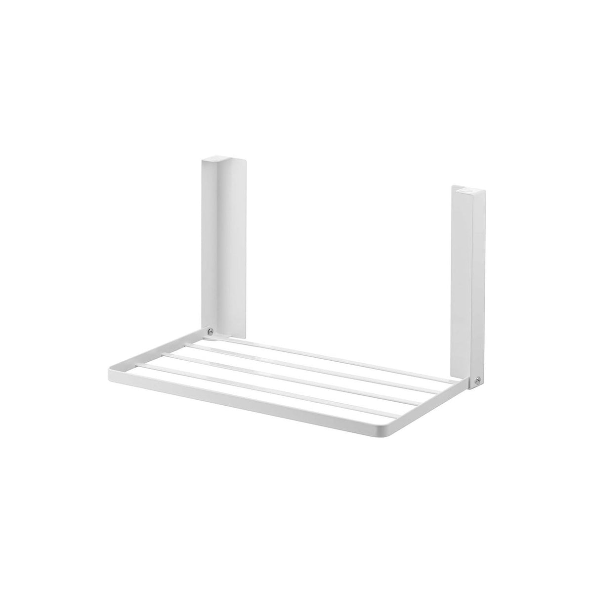 Yamazaki Tower Magnetic Washer Folding Shelf, Folding Shelf That Sticks to a Steel Washing Machine by Magnet for a Bath Towel and Fresh Clothes, Folds to 4 cm, Holds 1.5 kg, 41 x 27 x 25.5 cm and 1200 g, White or Black
