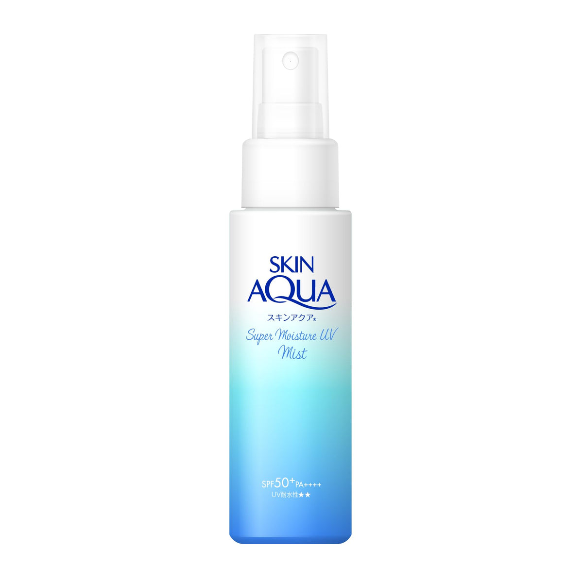 Skin Aqua Super Moisture UV Mist SPF50+ PA++++, Fragrance-Free Pump Mist Sunscreen with Hyaluronic Acid for Face, Body and Hair, 60 mL, 1 or 2 Bottles