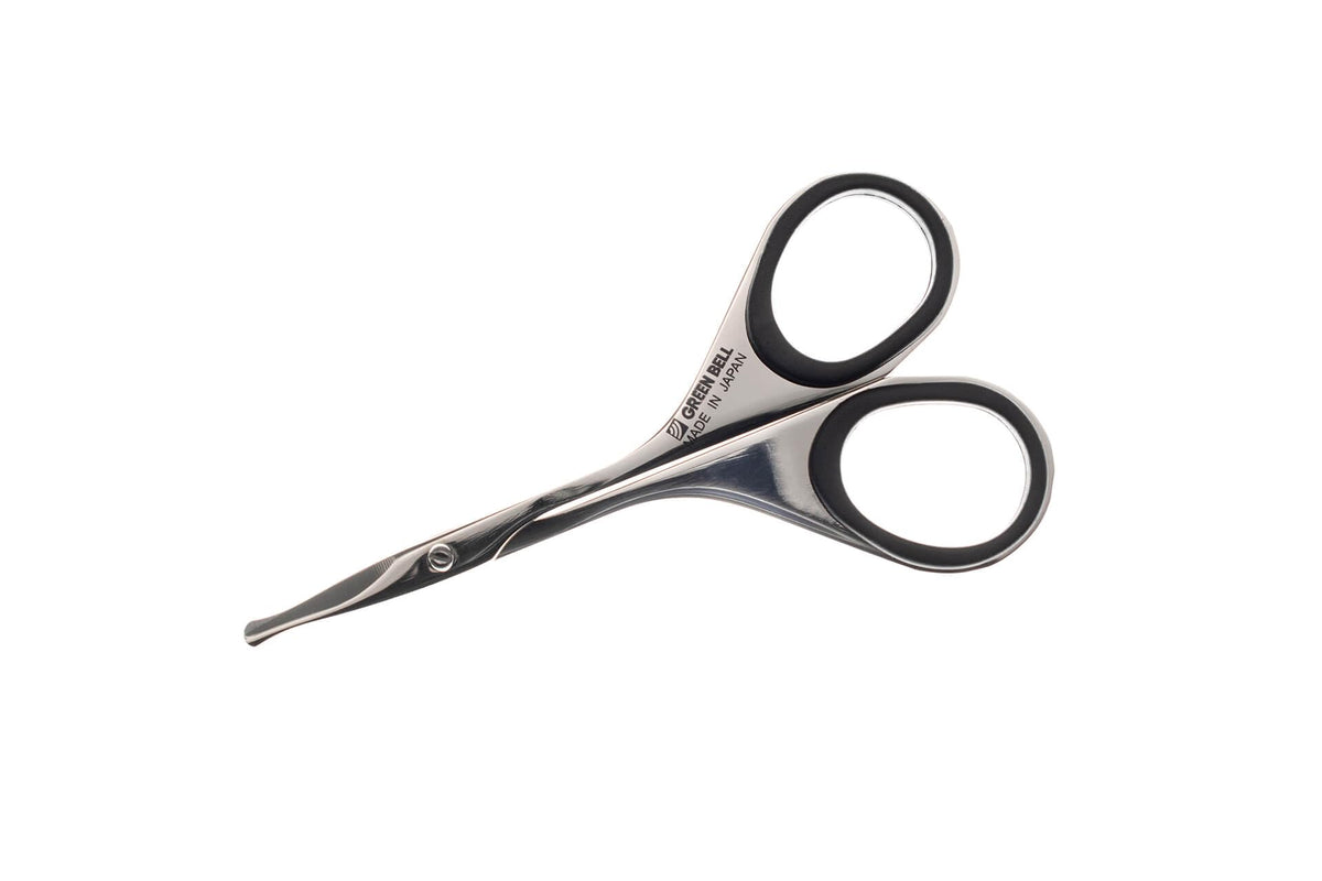 Green Bell Takumi no Waza Stainless Steel Nose Hair and Fine Hair Scissors G-2113, Round-Tip Safety Scissors, Made in Japan