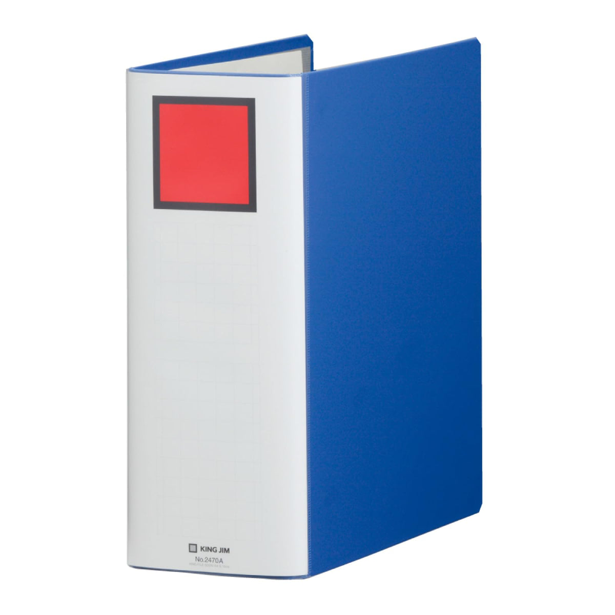 King Jim King File Super Dotch Easy A4 Portrait Two-Hole File, Olefin-Covered Lever Binder Opening Left or Right, 80 mm Hole Spacing, 200 to 1,000 Sheets, 307 x 243 mm, Blue or Grey