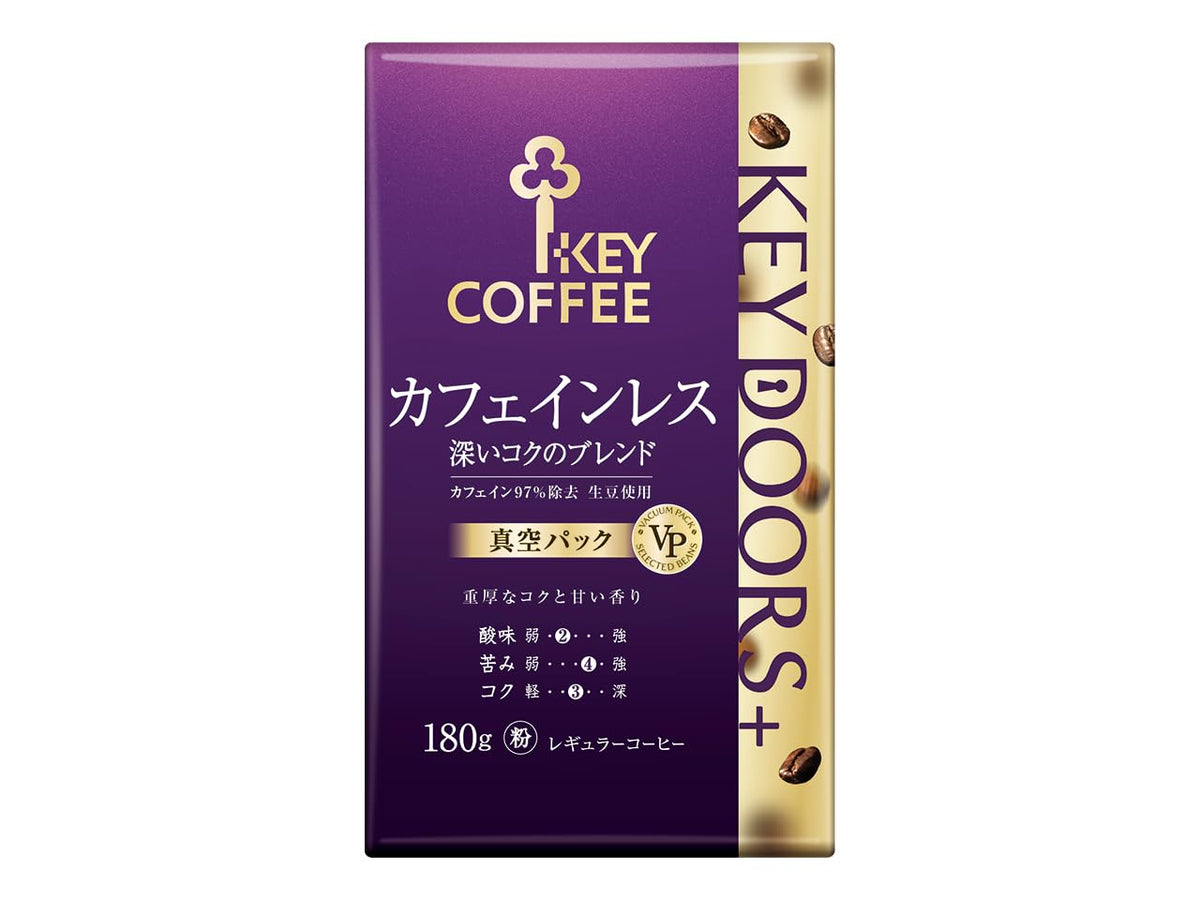 Key Coffee Decaffeinated Deep Rich Blend Ground Coffee 2 Bags Of 180 g, Toraja Blend Ground 180 g Or Beans 150 g