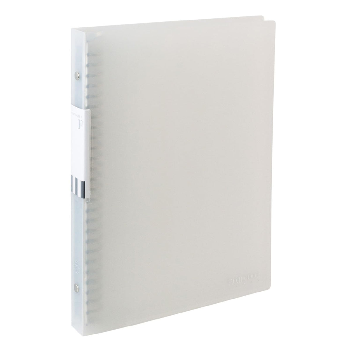 Kyokuto F.O.B COOP Loose-Leaf Binder, Metal Rings Holding About 140 Leaves, Pockets in Both Covers, A5 20-Hole, B5 26-Hole or A4 30-Hole, Clear, White, Grey or Black