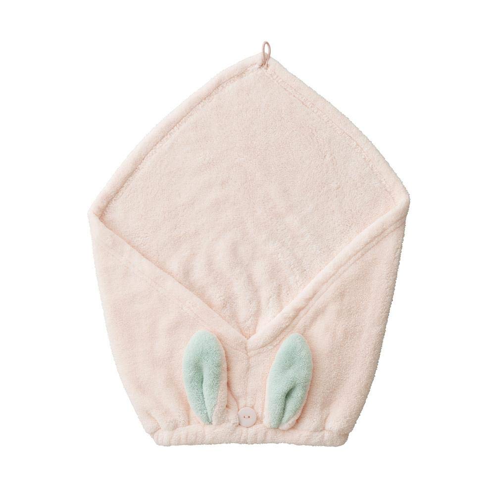 CB Japan Carari Microfibre Hair Turban, Animal Ear Hair Towel Cap for Head Sizes 44 to 68 cm, Panda, Cat, Dog, Polar Bear, Koala or Rabbit