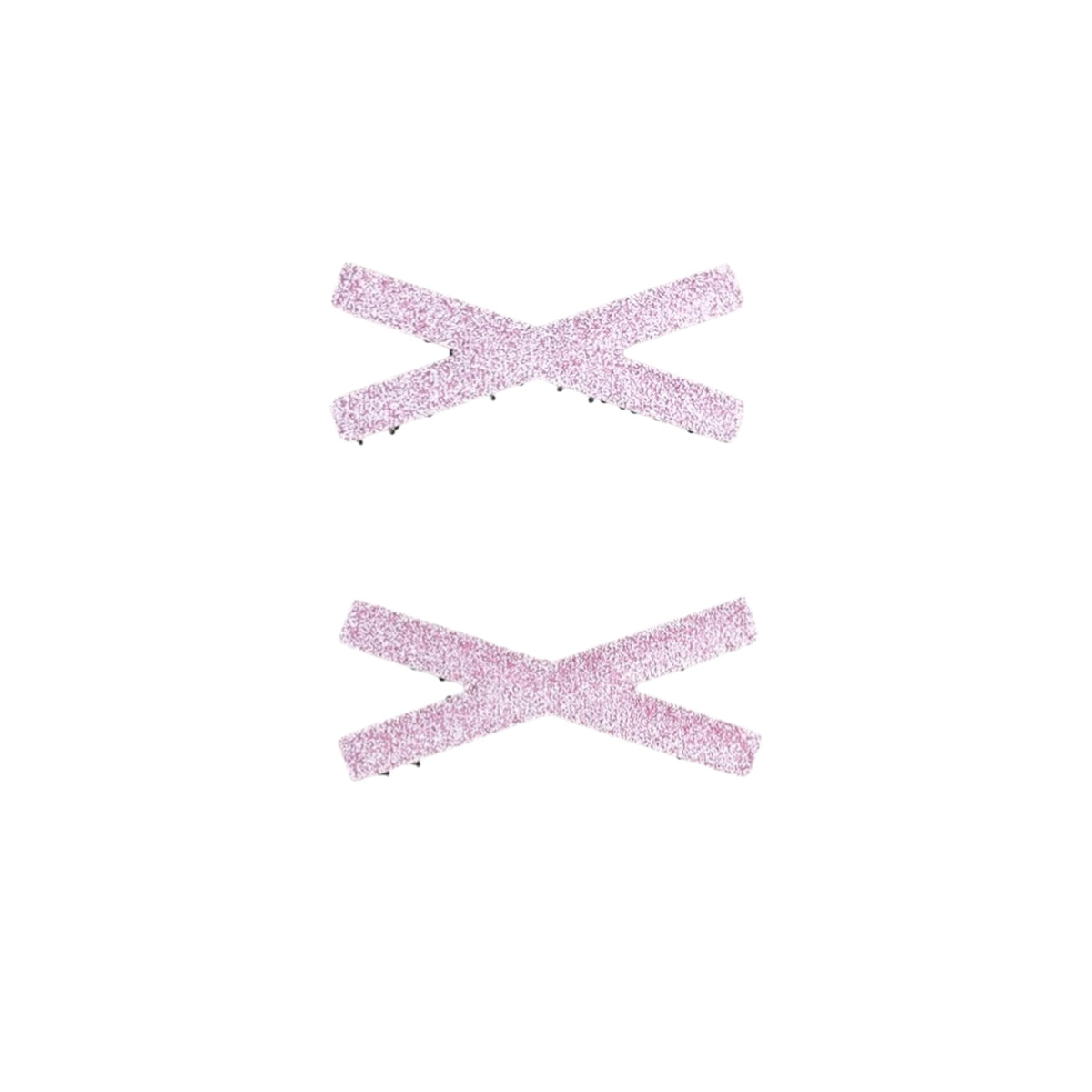 Cross X Mini No-Crease Hair Clips for Bangs, Set of 2, Made in Japan, 5 x 2.1 cm, in Plain, Velvet and Faux Leather Fabrics
