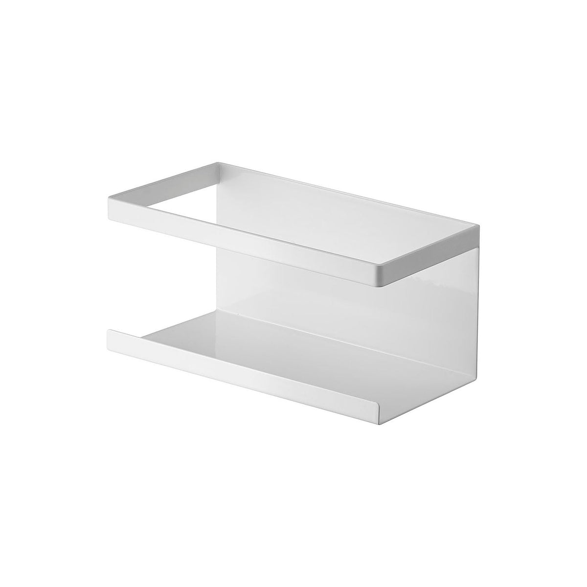Yamazaki Tower Magnetic Rack, Rack That Sticks to a Refrigerator Side or Steel Kitchen Panel by Strong Magnet, Holds 1.5 kg, 16.5 x 8.5 x 8.5 cm and 340 g, White or Black