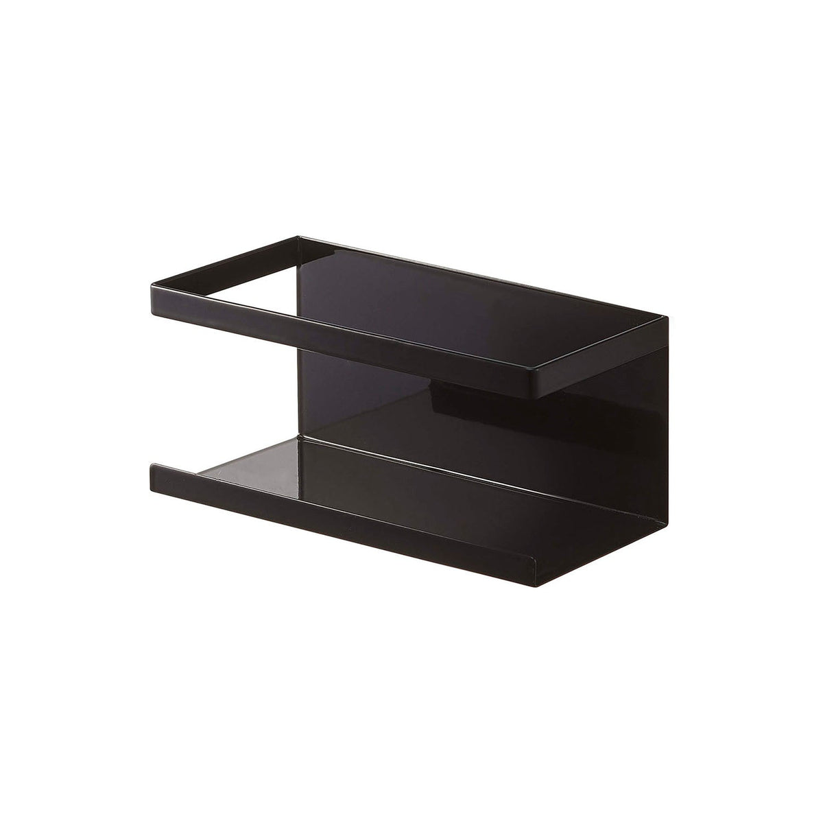 Yamazaki Tower Magnetic Rack, Rack That Sticks to a Refrigerator Side or Steel Kitchen Panel by Strong Magnet, Holds 1.5 kg, 16.5 x 8.5 x 8.5 cm and 340 g, White or Black