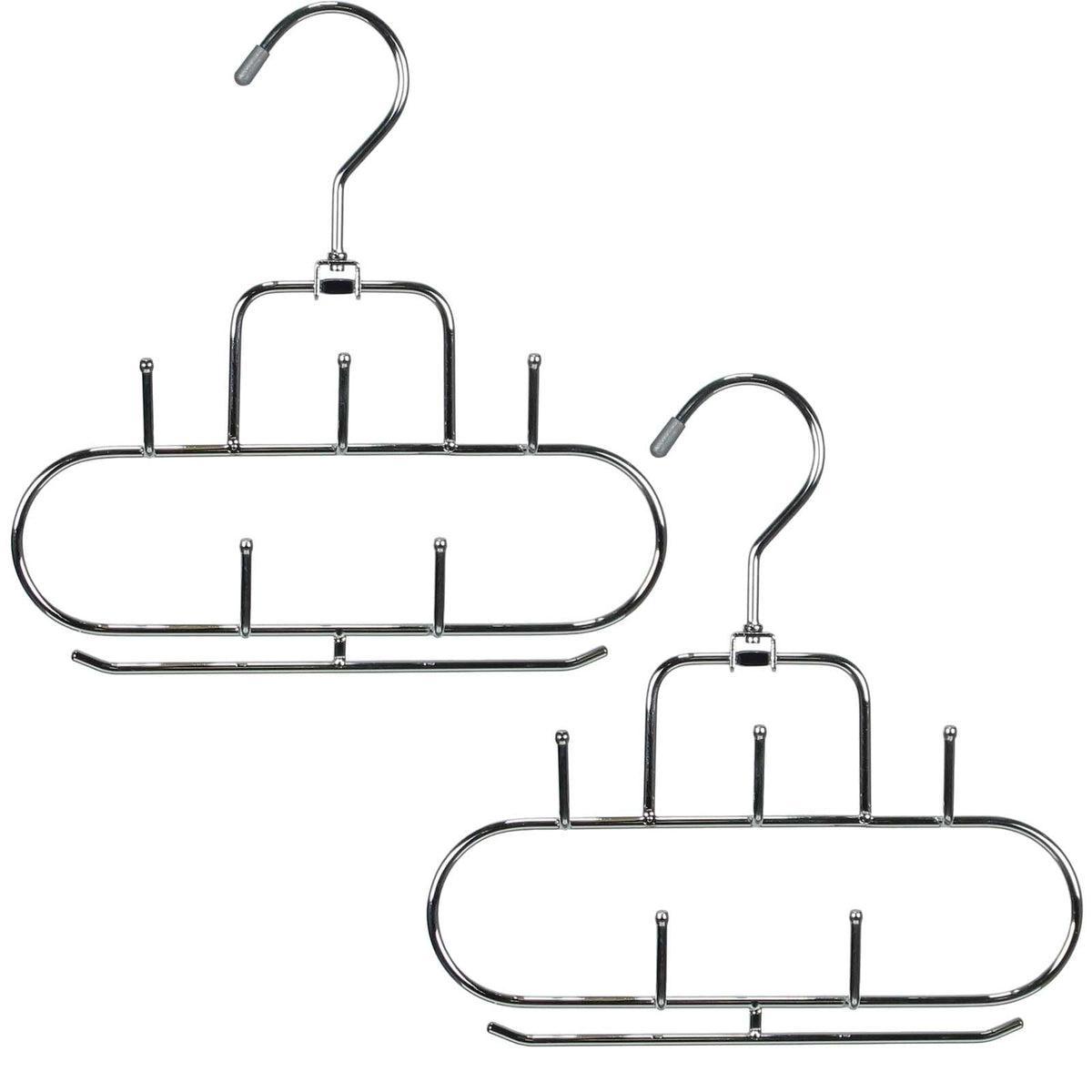 Sawafuji Animale Belt Hanger, Steel Closet Hanger for Belts and Small Items, 20.7 x 21 x 2.6 cm, 1 Pack or 2 Pack