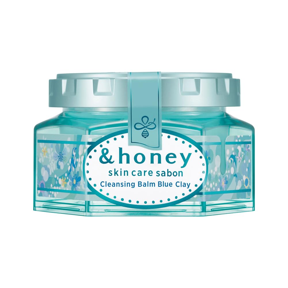 &honey Skin Care Sabon Cleansing Balm Blue Clay 90 g, Emerald Blue Honey Scent
