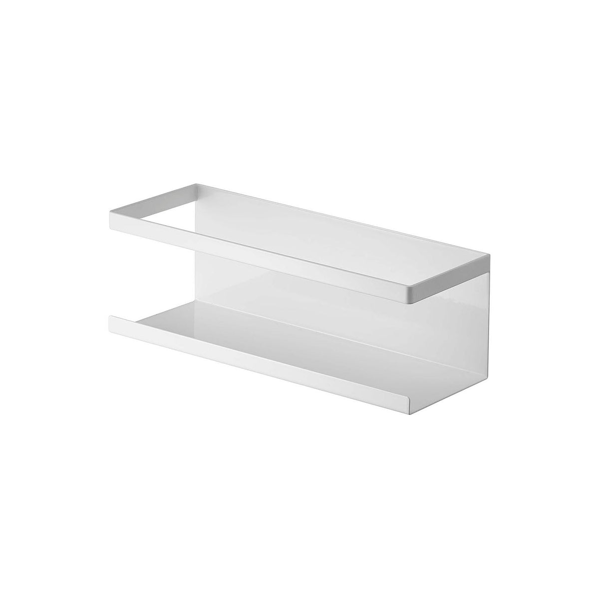 Yamazaki Tower Magnetic Rack Wide, Wide Rack That Sticks to a Refrigerator Side or Steel Kitchen Panel by Strong Magnet, Holds 2 kg, 24.5 x 8.5 x 8.5 cm and 500 g, White or Black