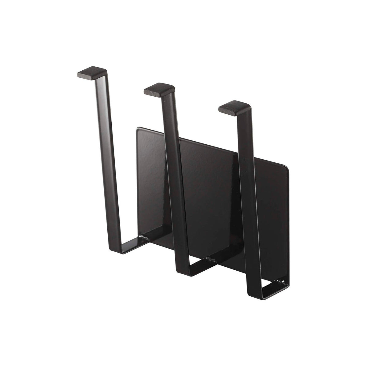 Yamazaki Tower Magnetic Glass and Bottle Holder, Holder That Sticks to a Refrigerator Side or Steel Kitchen Panel by Strong Magnet, Holds 1.5 kg, 13.5 x 6.5 x 14 cm and 300 g, White or Black