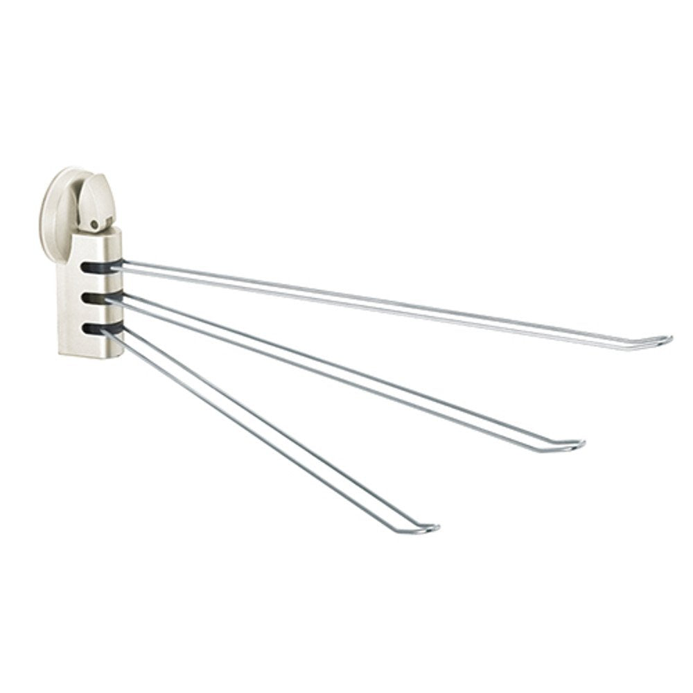 Asvel Three-Arm Stainless Dishcloth Hanger — Suction Mount