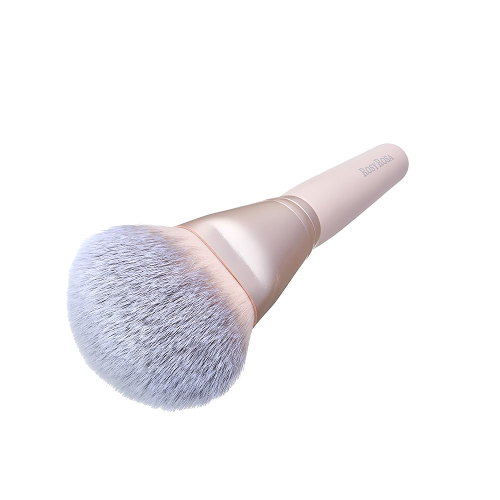 Rosy Rosa Powder Fan Brush PK, Fan-Shaped All-Powder Makeup Brush with Fine Tips and Soft Cover, Pink