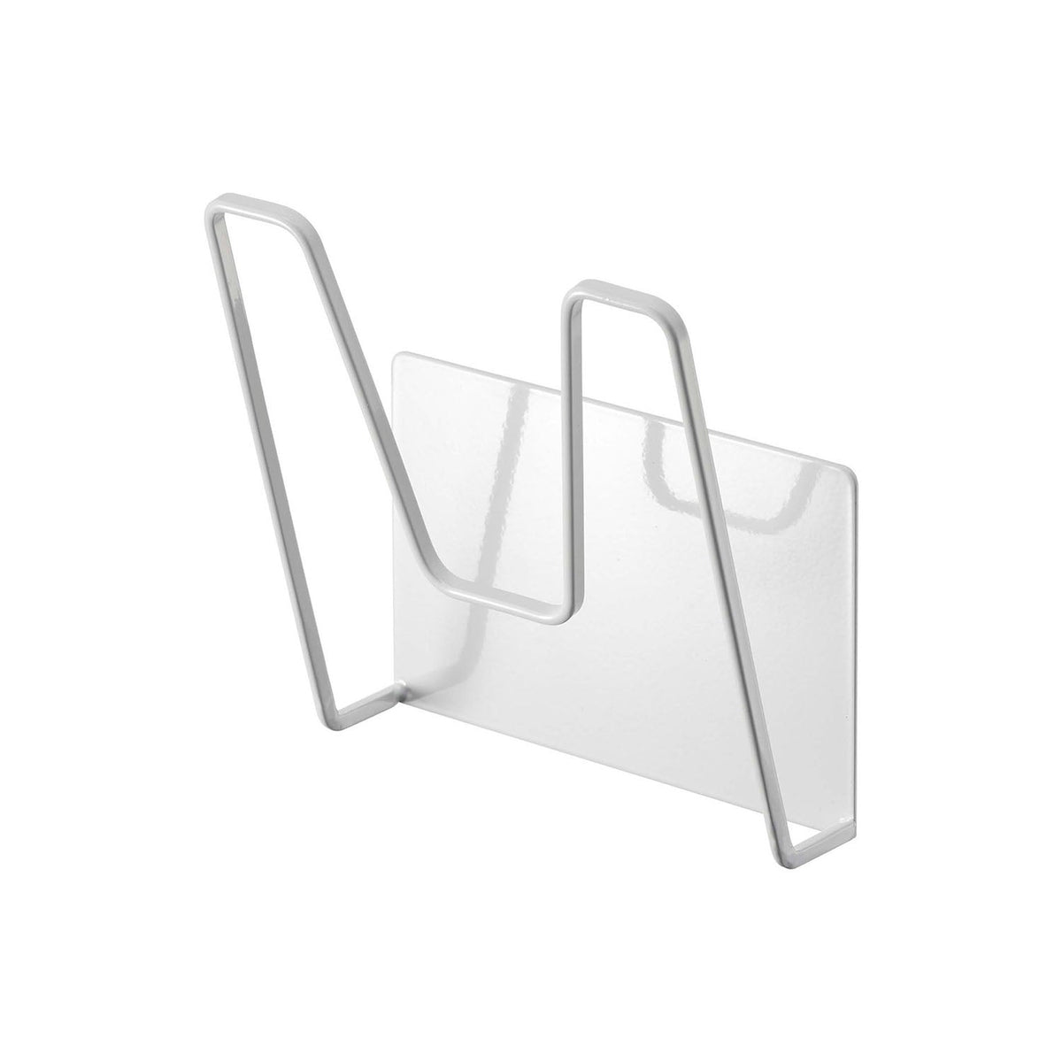 Yamazaki Tower Magnetic Pot Lid Holder, Holder That Sticks to a Refrigerator Side or Steel Kitchen Panel by Strong Magnet, Holds 1 kg, 13.5 x 7 x 14 cm and 260 g, White or Black