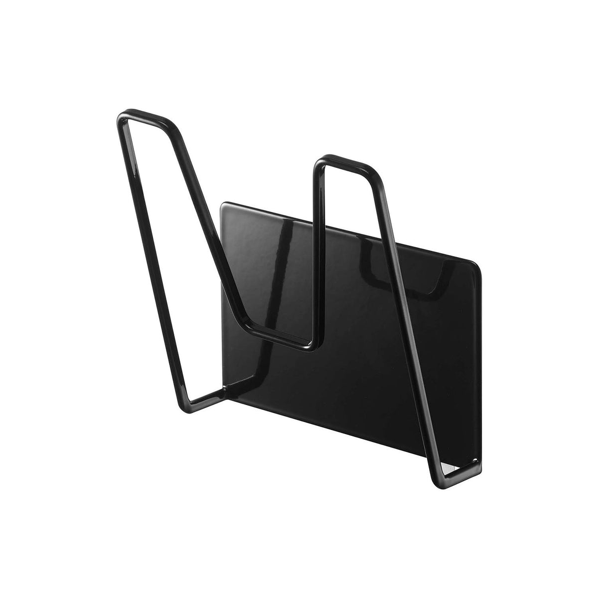 Yamazaki Tower Magnetic Pot Lid Holder, Holder That Sticks to a Refrigerator Side or Steel Kitchen Panel by Strong Magnet, Holds 1 kg, 13.5 x 7 x 14 cm and 260 g, White or Black