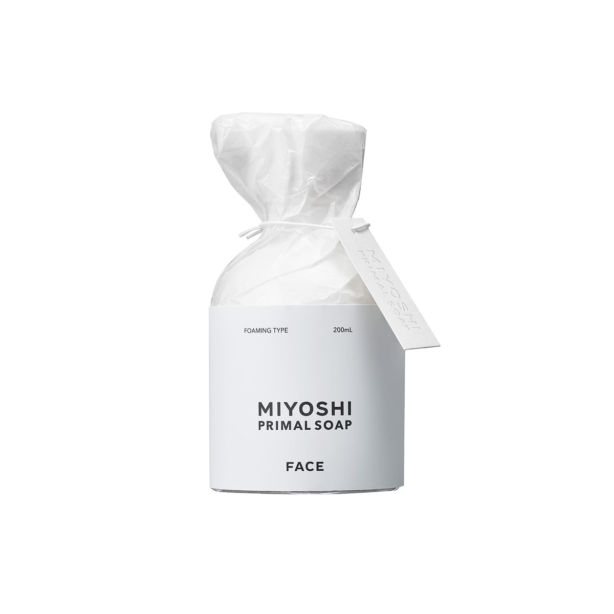Miyoshi Primal Soap Face, Additive-Free Foaming Face Wash Made of 100 Percent Pure Soap, Fragrance-Free, Preservative-Free and Free of Synthetic Colorants, 200 mL Pump Bottle