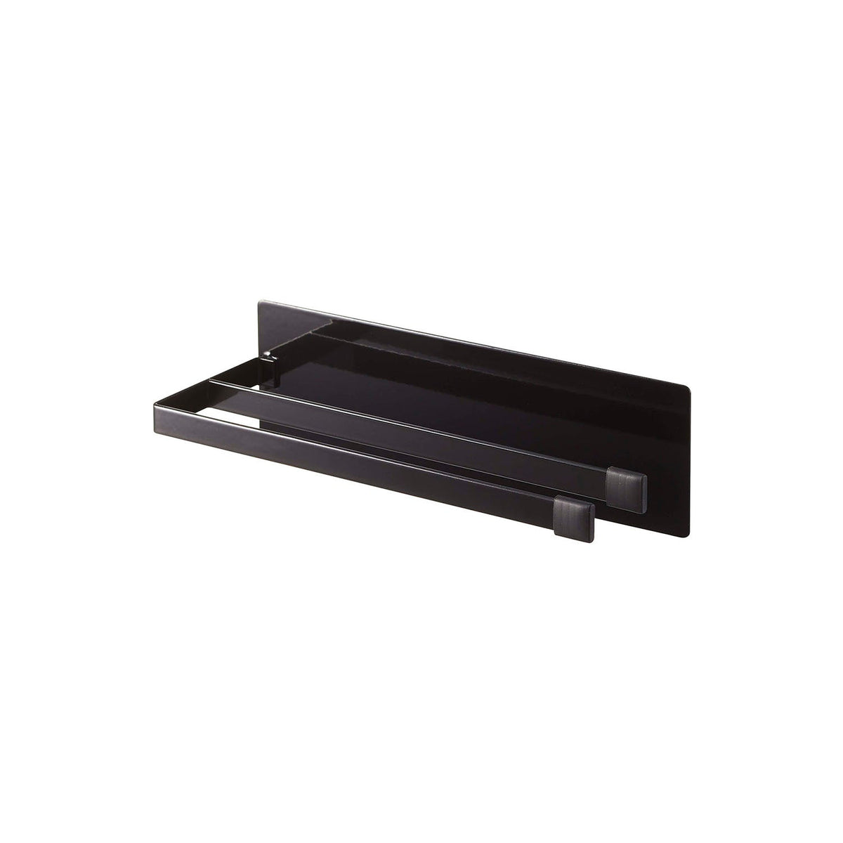 Yamazaki Tower Magnetic Slim Dishcloth Hanger, Slim Hanger That Sticks to a Refrigerator Side or Steel Kitchen Panel by Strong Magnet, Holds 250 g per hanger, 20 x 7.5 x 6 cm and 220 g, White or Black