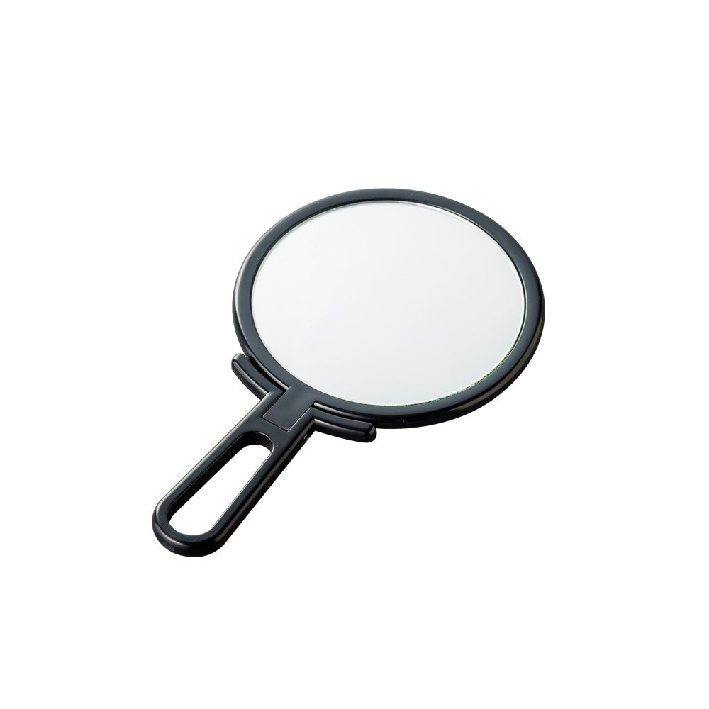 Horiuchi Hyper View Stand and Hand Mirror, Water-Repellent 110 mm Round Folding Mirror in Black or White, Made in Japan