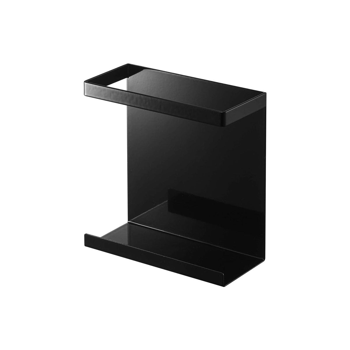 Yamazaki Tower Magnetic Slim Wrap Holder, Slim Holder That Sticks to a Refrigerator Side or Steel Kitchen Panel by Strong Magnet, Holds 1 kg, 13.5 x 6 x 14 cm and 340 g, White or Black