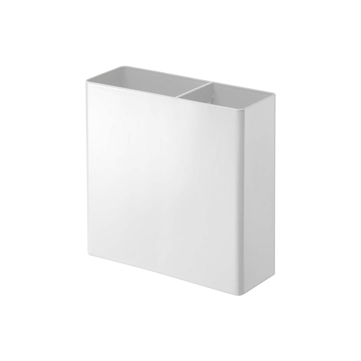 Yamazaki Tower Magnetic Kitchen Tool Stand, Two-Slot Stand That Sticks to a Refrigerator Side or Steel Kitchen Panel by Strong Magnet, Holds 1.5 kg, 13.5 x 5 x 14 cm and 540 g, White or Black