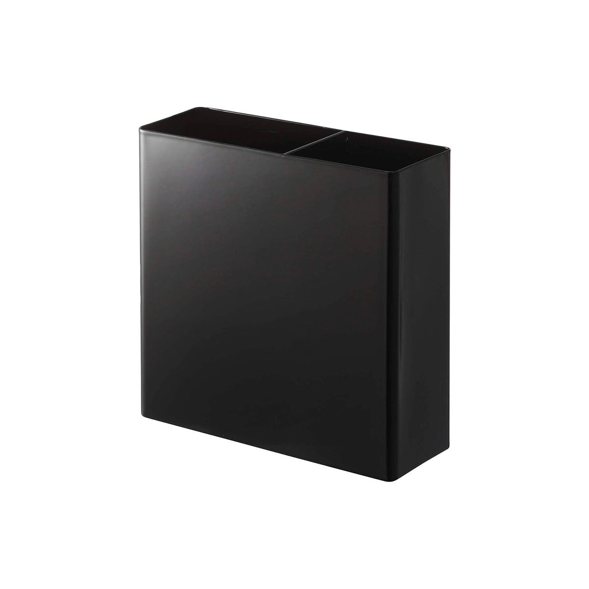 Yamazaki Tower Magnetic Kitchen Tool Stand, Two-Slot Stand That Sticks to a Refrigerator Side or Steel Kitchen Panel by Strong Magnet, Holds 1.5 kg, 13.5 x 5 x 14 cm and 540 g, White or Black