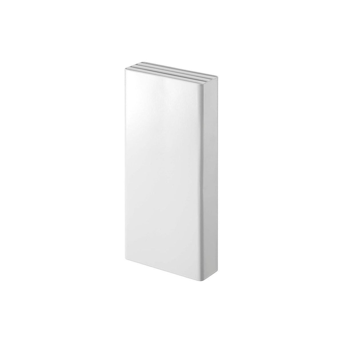 Yamazaki Tower Magnetic Knife Stand, Slim Stand That Sticks by Magnet to a Steel Kitchen Wall and Holds Up to Three Knives With Blades Up to 22 cm, Place It Where You Like, Holds 1 kg, 10 x 3.5 x 22 cm and 580 g, White or Black
