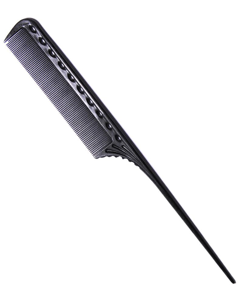 Y.S.PARK YS-111EX Winding Comb, Carbon Black, Very Fine-Tooth Rat-Tail Comb for Winding and Parting