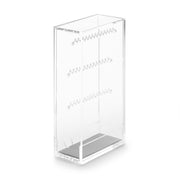 MUJI Acrylic Necklace and Earring Stand, Clear Stackable Jewellery Display with Hanging Hooks, 6.7 x 13 x 25 cm and 580 g
