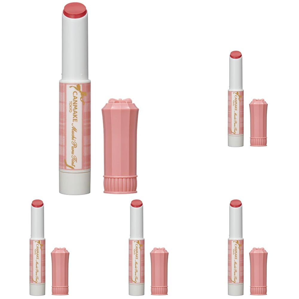 Canmake Muchi Puru Tint, Glossy Plumping-Look Lip Tint Stick with Cooling Feel and Honey, Shea and Argan Oil, 2.5 g