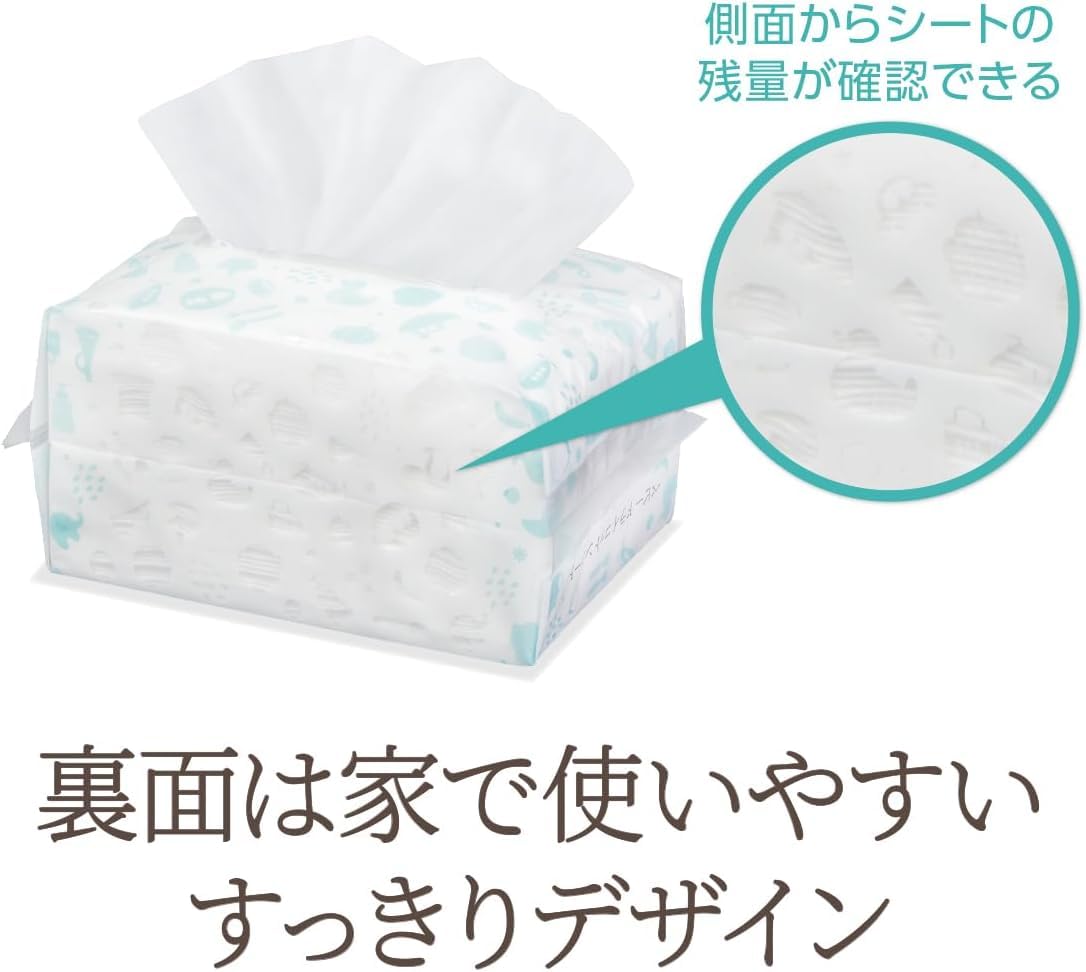 dacco Baby Dry Cotton Sheet, 120 Disposable Gauze Handkerchief Sheets 15 x 20 cm, 100% Cotton for Feeding, Bathing and Wiping, Made in Japan