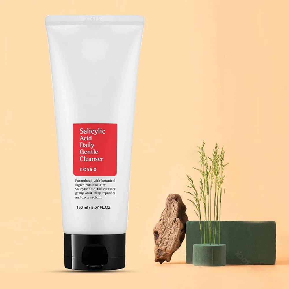 COSRX Salicylic Acid Daily Gentle Cleanser, 0.5% Salicylic Acid Tea Tree Face Cleanser, 150 mL