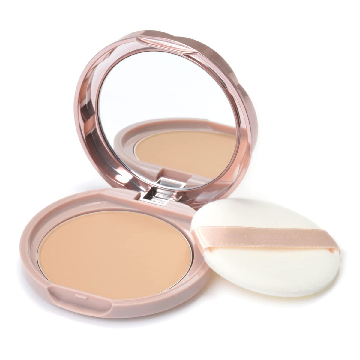 Canmake Marshmallow Finish Powder SPF50 PA+++, Soft Matte Pressed Face Powder with Puff and Mirror that Washes Off with Facial Cleanser, 10 g