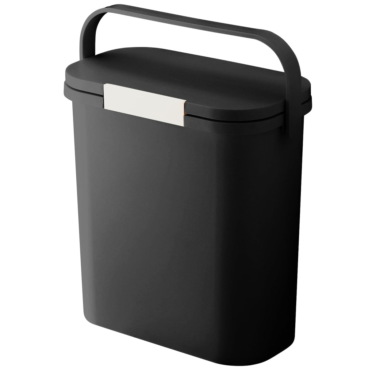 Risu Home&Home Carry Odor-Control Pail 10L, Lidded Trash Can with Lock, Gasket, Handle and Washable Inner Container, Made in Japan