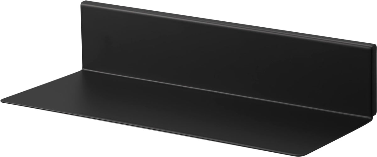 Yamazaki Tower Wall Floating Toilet Shelf, Steel Shelf with Gypsum Board Pins and Wood Screws, 30 x 13 x 6.5 cm, Holds 2 kg, White or Black
