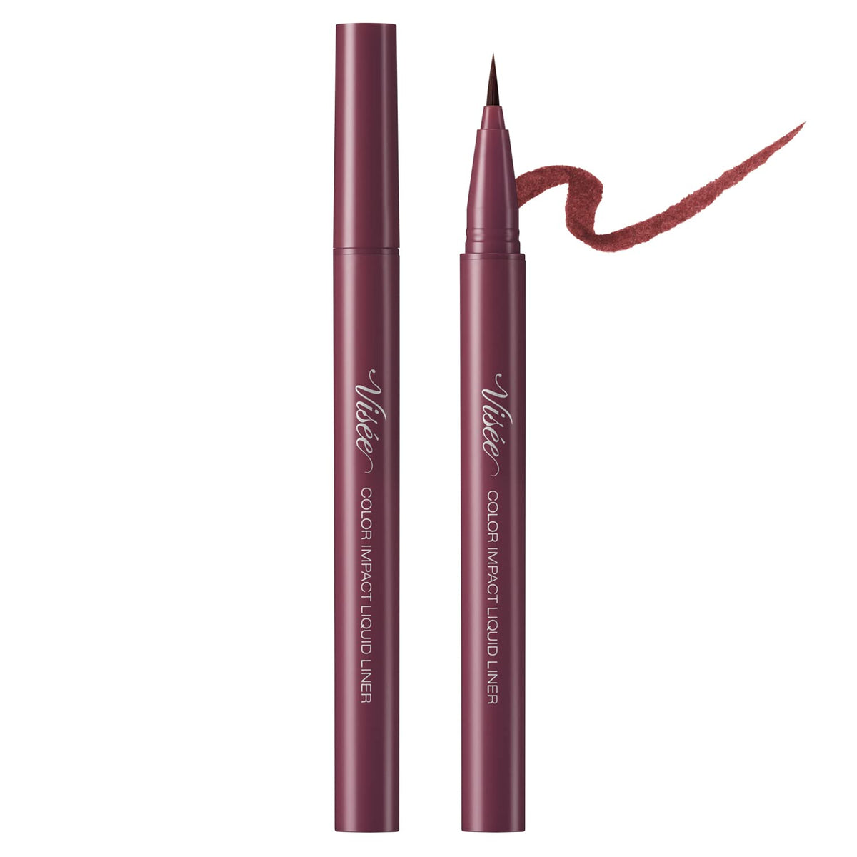 Visee Richer Color Impact Liquid Eyeliner, Smudge-Resistant, Hot Water Removable, Fragrance-Free, 0.4 mL, 5 Shades