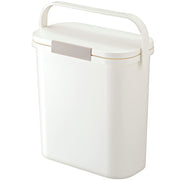 Risu Home&Home Carry Odor-Control Pail 10L, Lidded Trash Can with Lock, Gasket, Handle and Washable Inner Container, Made in Japan