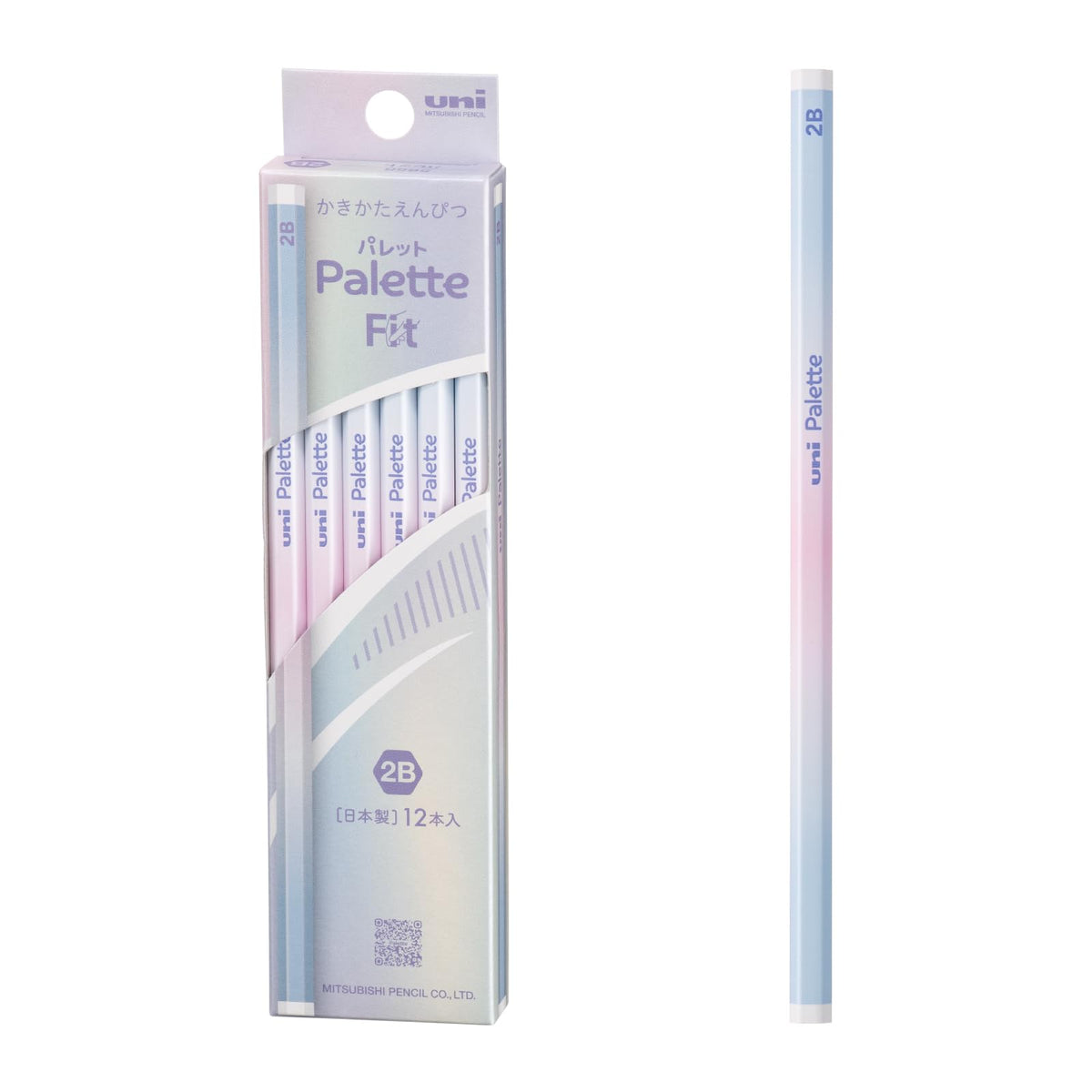 Mitsubishi Pencil Uni Palette Kakikata Learning Pencils, Hexagonal Shaft, Box of 12, Grades HB, B, 2B, 4B or 6B in Pastel, Mint, Navy, Ivory and Character Designs, 47 x 198 x 17 mm and 66 g