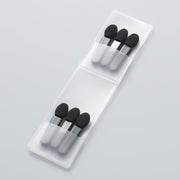 KAI Cosmeup Eyeshadow Tips Short Single, Set of 6 Black Sponge Eyeshadow Applicators with a Clear Case for Even Colour and Soft Blending
