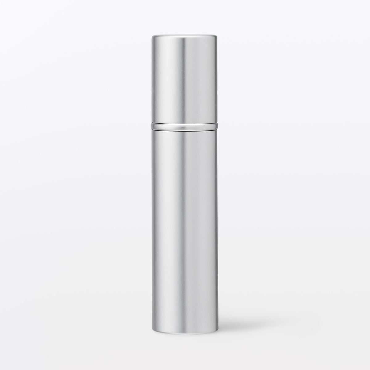 Muji Aluminium Atomiser, 4 mL Refillable Perfume Spray Bottle with Glass Bottle and Dropper, Silver