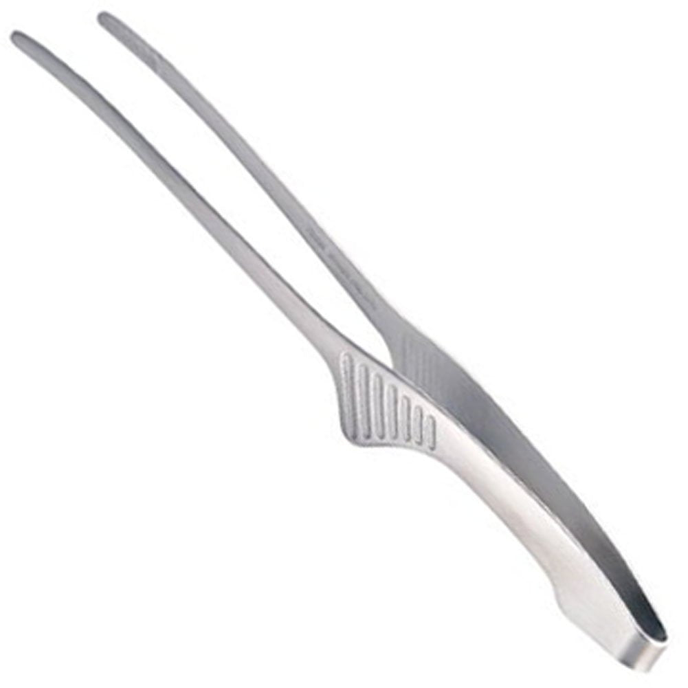 Todai Stainless Steel Yakiniku Tongs 0833, Slim 240 mm Tongs for Grilling and Pasta, Dishwasher-Safe, Made in Japan