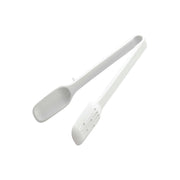 Yamazaki Tower Silicone Spoon Tongs, Spoon-Shaped Tongs That Grip, Scoop, Mix and Stir-Fry and Drain With a Slit on One Side, Tip Lifts Off the Counter, Heat Safe to 220 C, Dishwasher Safe, 10 x 4.5 x 22 cm and 65 g, White or Black