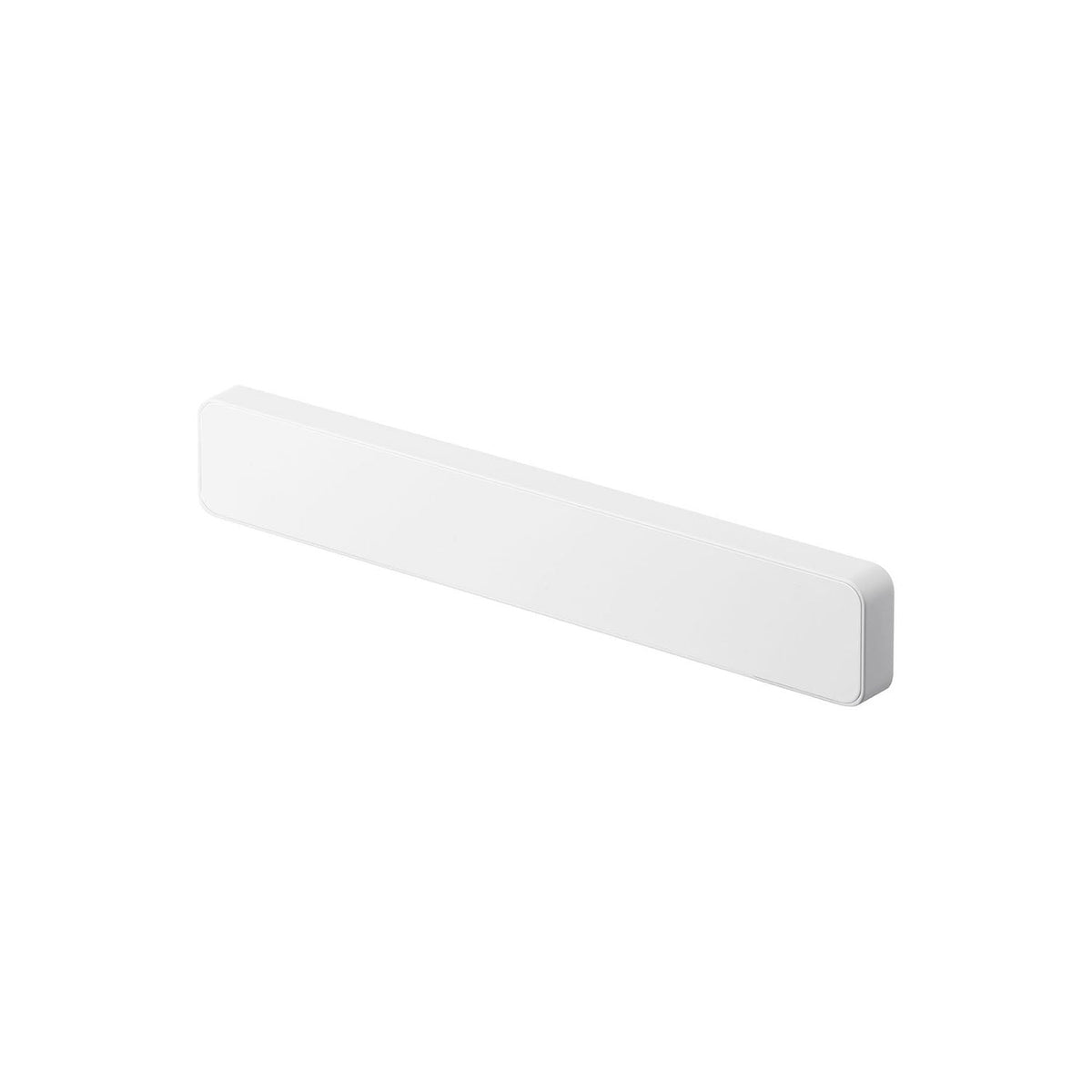 Yamazaki Tower Magnetic and Wall Knife Holder W25, Slim 25 cm Knife Bar That Fixes by Magnet, Screws or Tape and Holds Up to Four Knives Without Scratching Them, Silicone Contact Face, Holds 1.5 kg, 25 x 1.7 x 4 cm and 330 g, White or Black