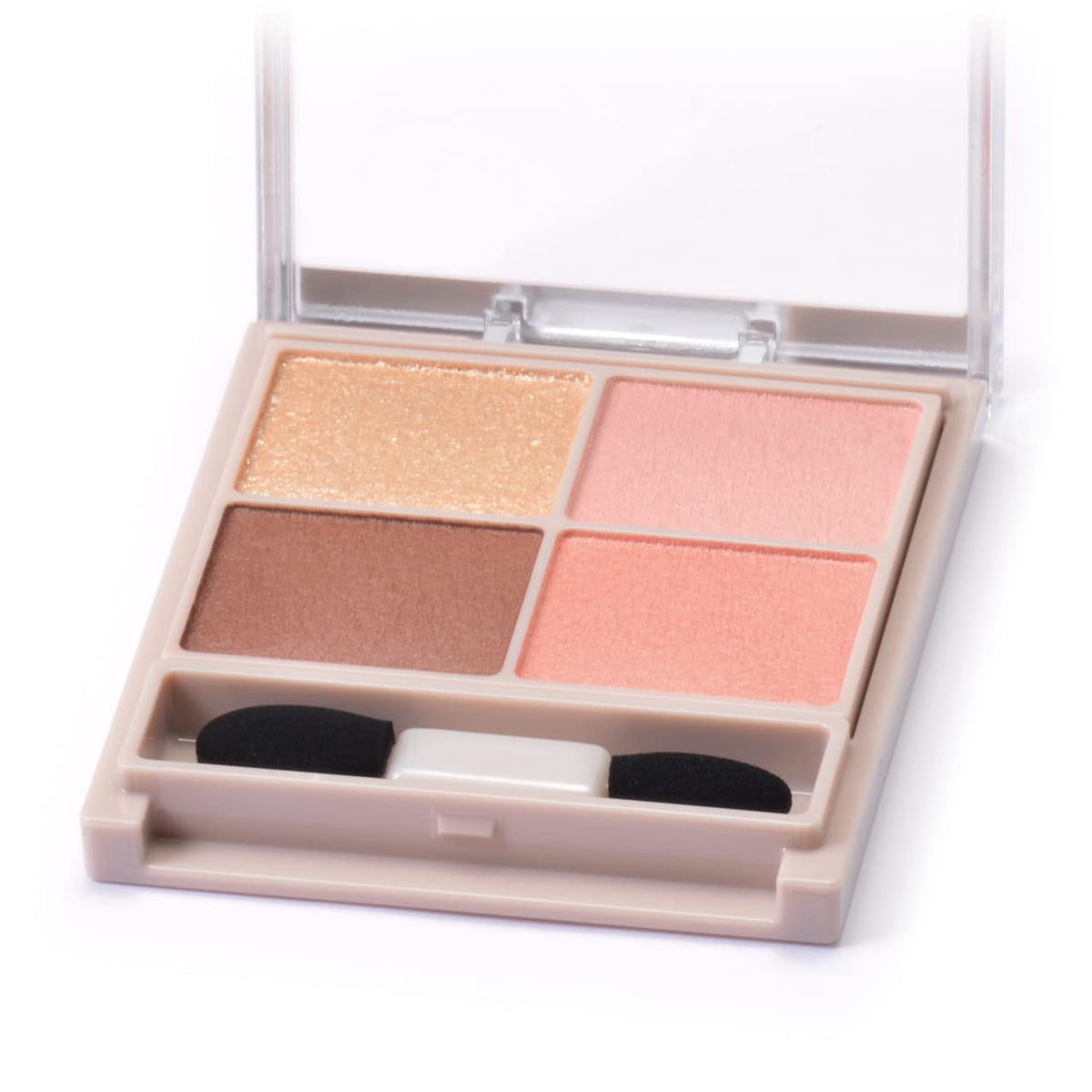 Canmake Silky Souffle Eyes Matte Type, Sheer Matte Four-Colour Eyeshadow Palette with Fine Glitter and Beauty-Serum Ingredients, 3.8 g
