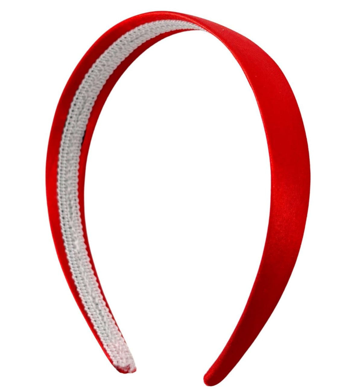 Satin Hard Headband for Women and Girls, 2.5 cm Wide Slim Hair Band with a No-Teeth Grip Lining, One Size, Fourteen Colors
